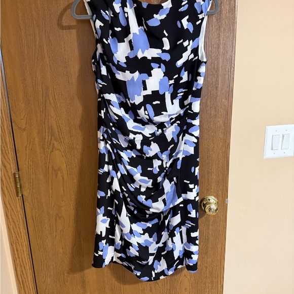 DKNYC Blue Black White Printed Midi Dress - Picture 2 of 9